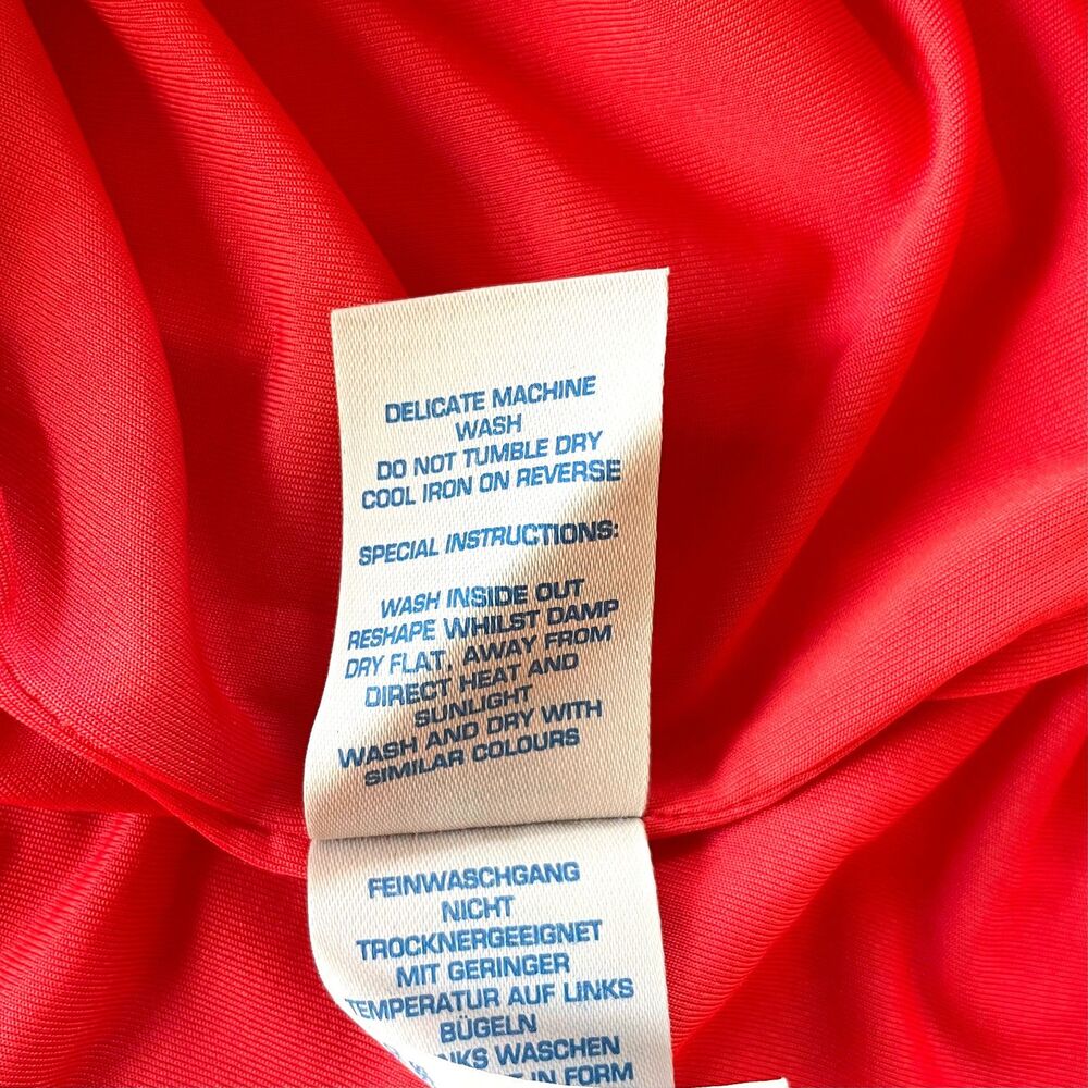 NWOT Boden Cotton Blend Sixties Mod Mini Skirt in Vibrant Orange Coral Pink 12T - Picture 9 of 11